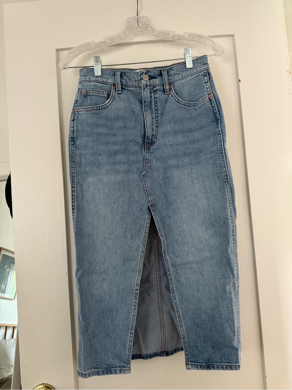 Denim Forum ‘90s Halle Stretch Denim Skirt